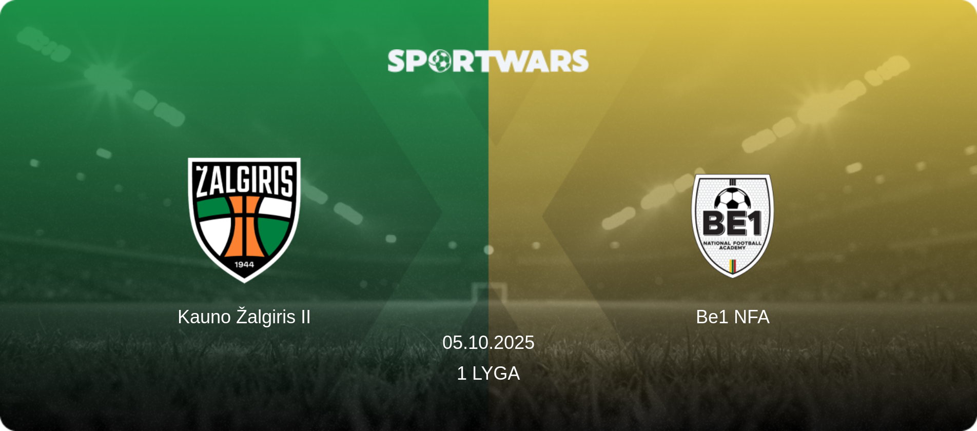 Kauno Žalgiris II — Be1 NFA, 05.10.2025 — 1 Lyga (match preview)