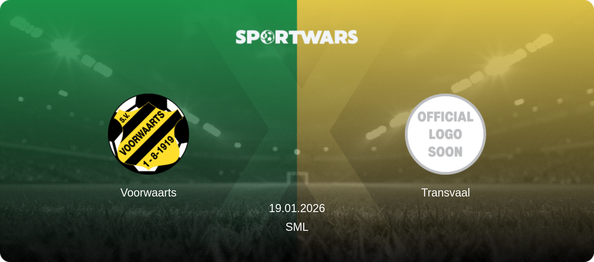 Voorwaarts — Transvaal, 19.01.2026 — SML (match preview)