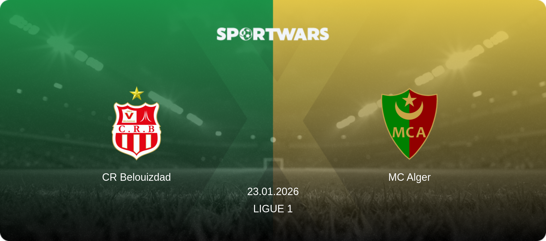 CR Belouizdad — MC Alger, 23.01.2026 — Ligue 1 (match preview)