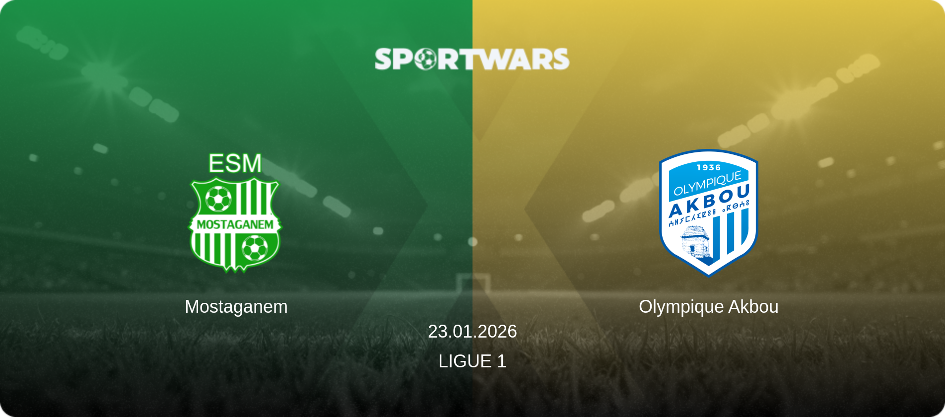 Mostaganem — Olympique Akbou, 23.01.2026 — Ligue 1 (match preview)