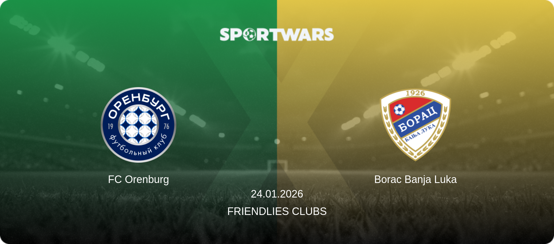 FC Orenburg — Borac Banja Luka, 24.01.2026 — Friendlies Clubs (match preview)