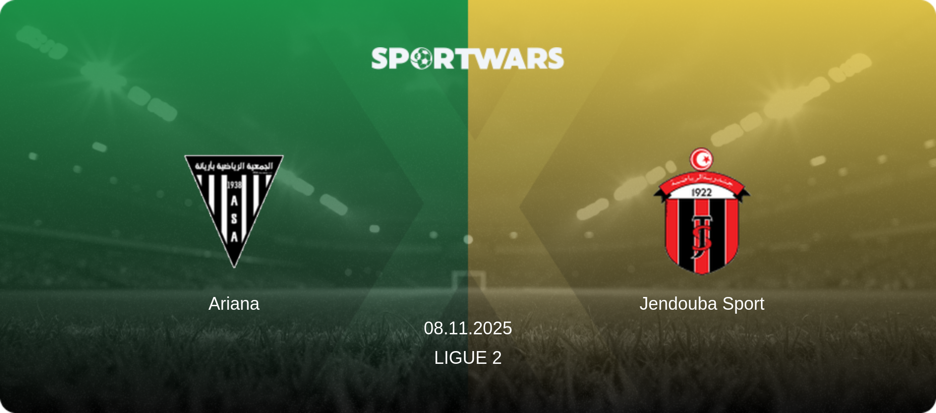 Ariana — Jendouba Sport, 08.11.2025 — Ligue 2 (match preview)