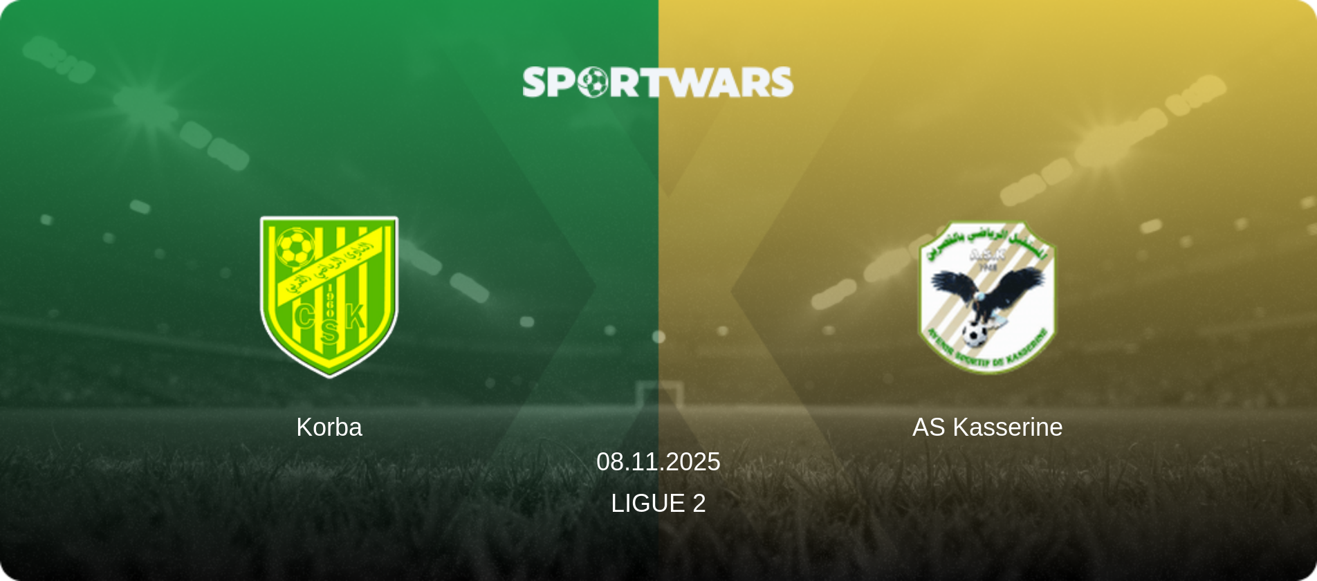 Korba — AS Kasserine, 08.11.2025 — Ligue 2 (match preview)