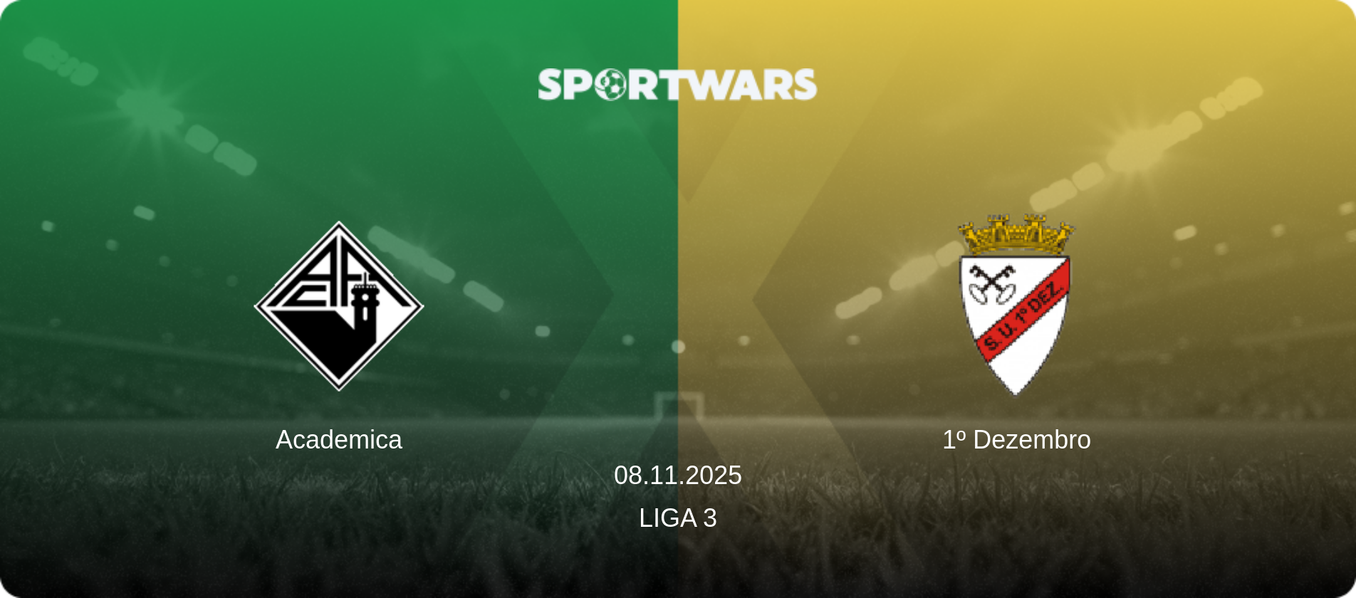 Academica — 1º Dezembro, 08.11.2025 — Liga 3 (match preview)