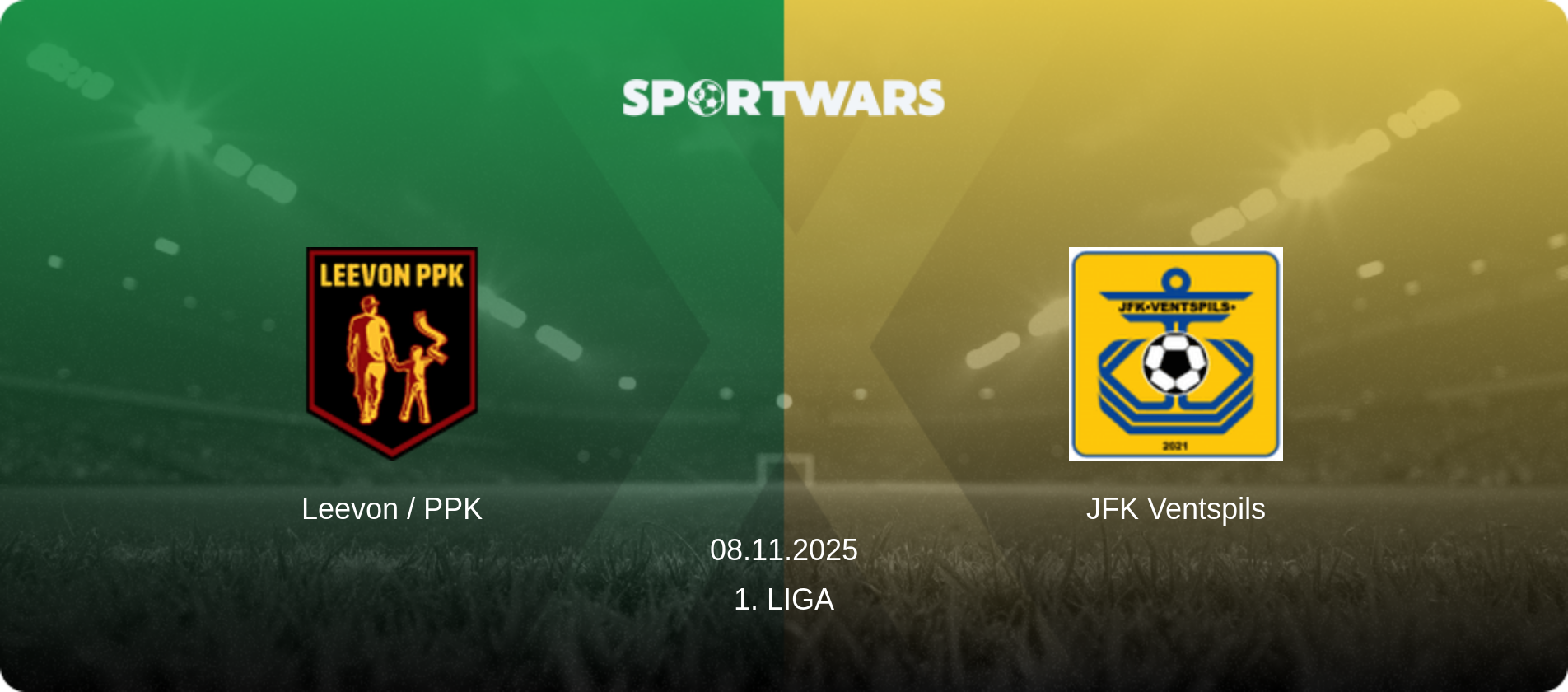 Leevon / PPK — JFK Ventspils, 08.11.2025 — 1. Liga (match preview)