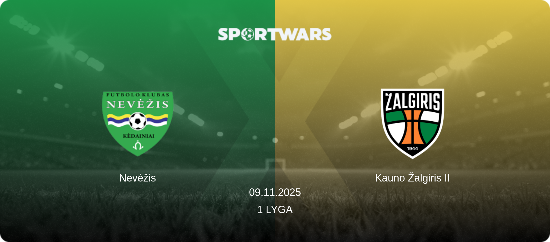 Nevėžis — Kauno Žalgiris II, 09.11.2025 — 1 Lyga (match preview)