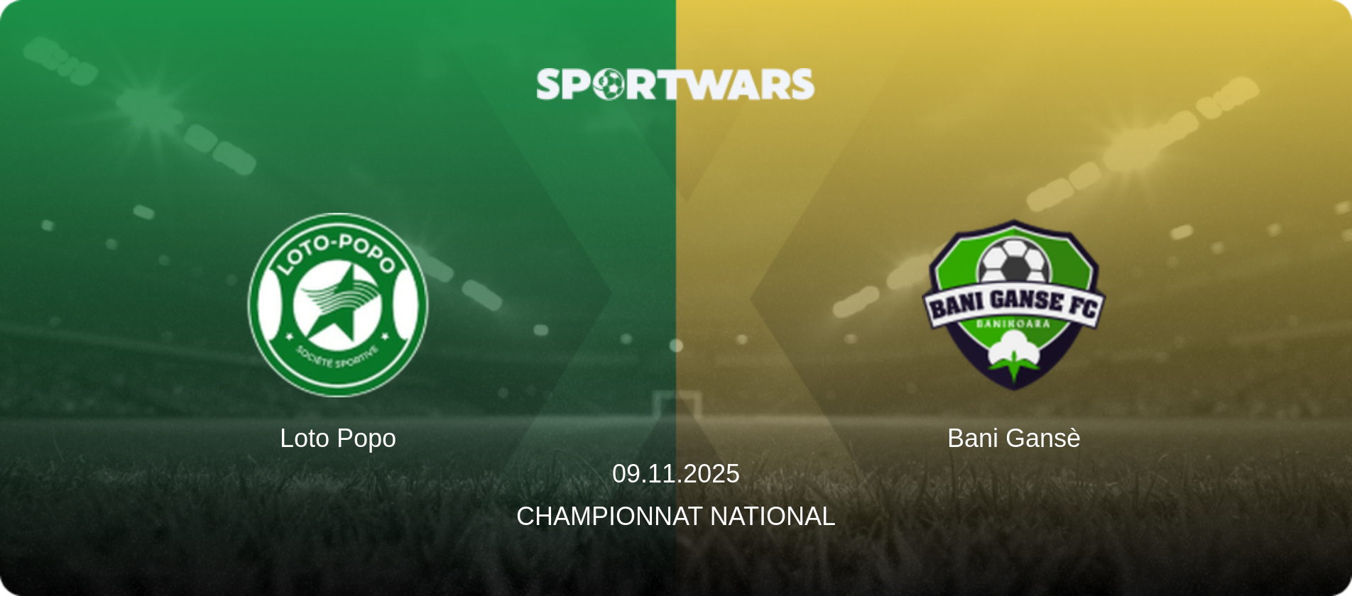 Loto Popo — Bani Gansè, 09.11.2025 — Championnat National (match preview)