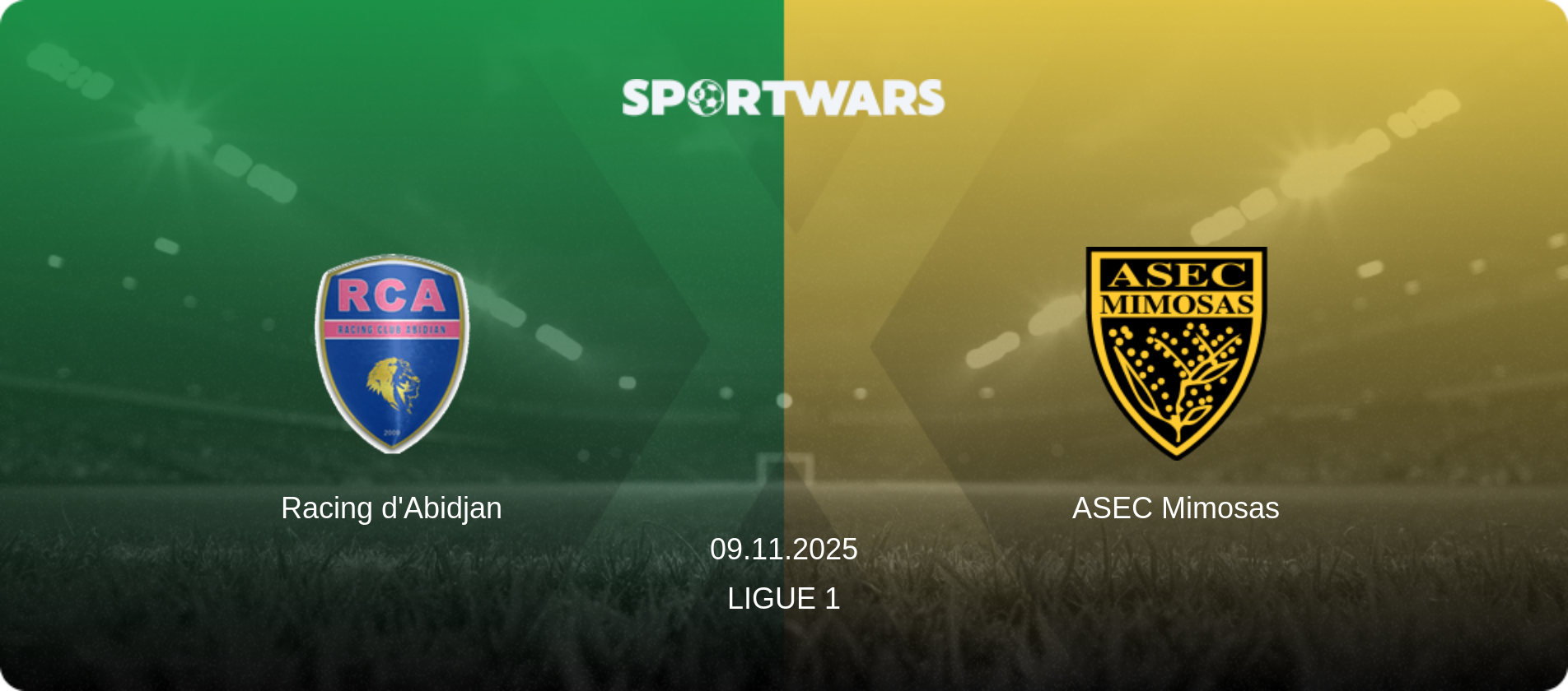 Racing d'Abidjan — ASEC Mimosas, 09.11.2025 — Ligue 1 (match preview)