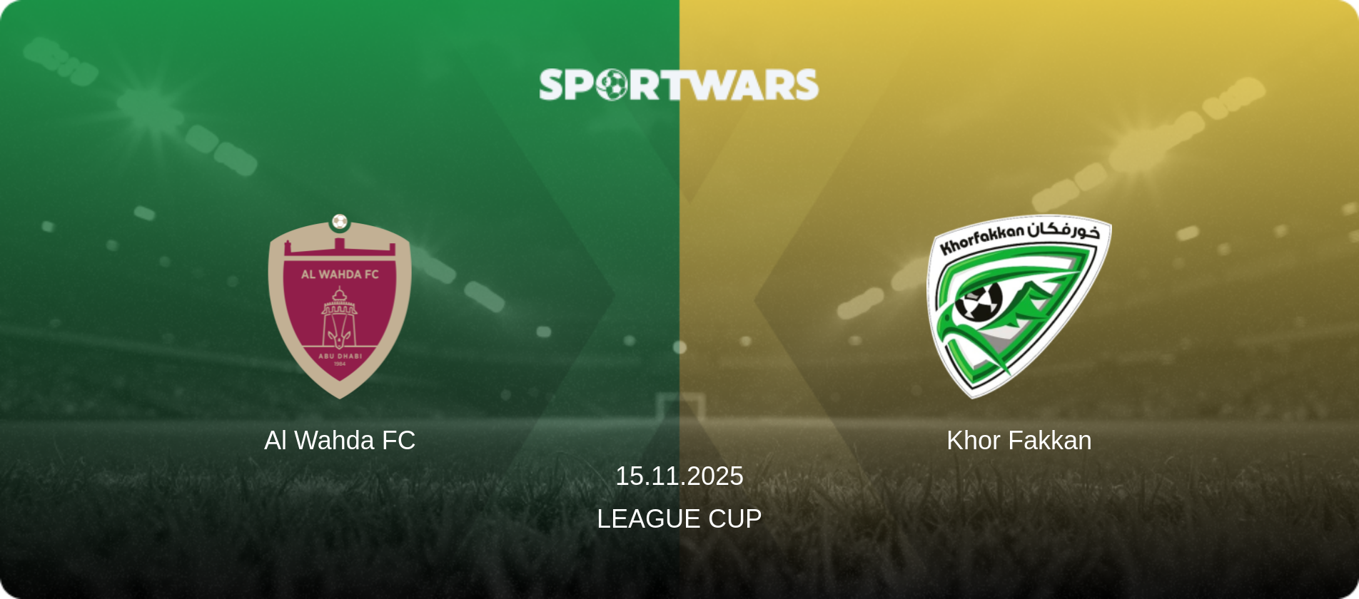 Al Wahda FC — Khor Fakkan, 15.11.2025 — League Cup (match preview)