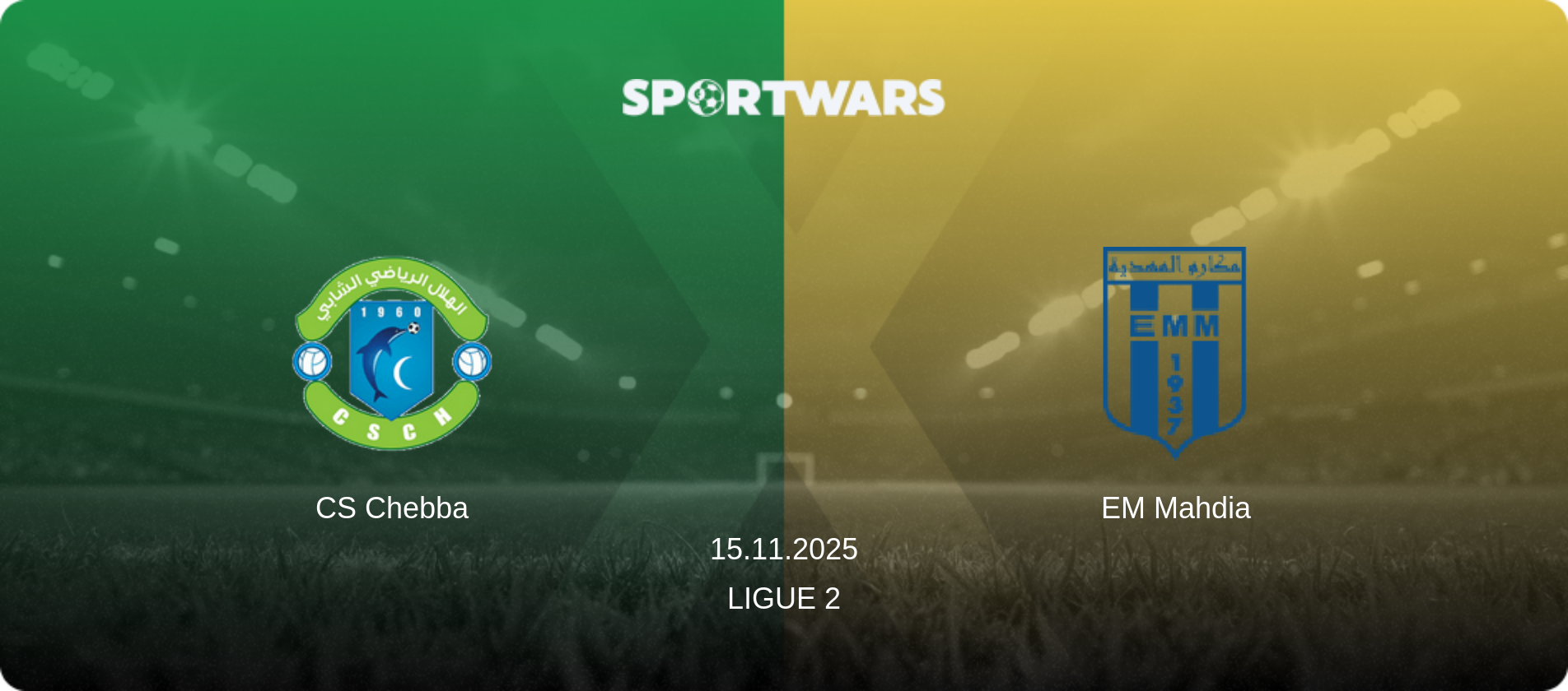 CS Chebba — EM Mahdia, 15.11.2025 — Ligue 2 (match preview)
