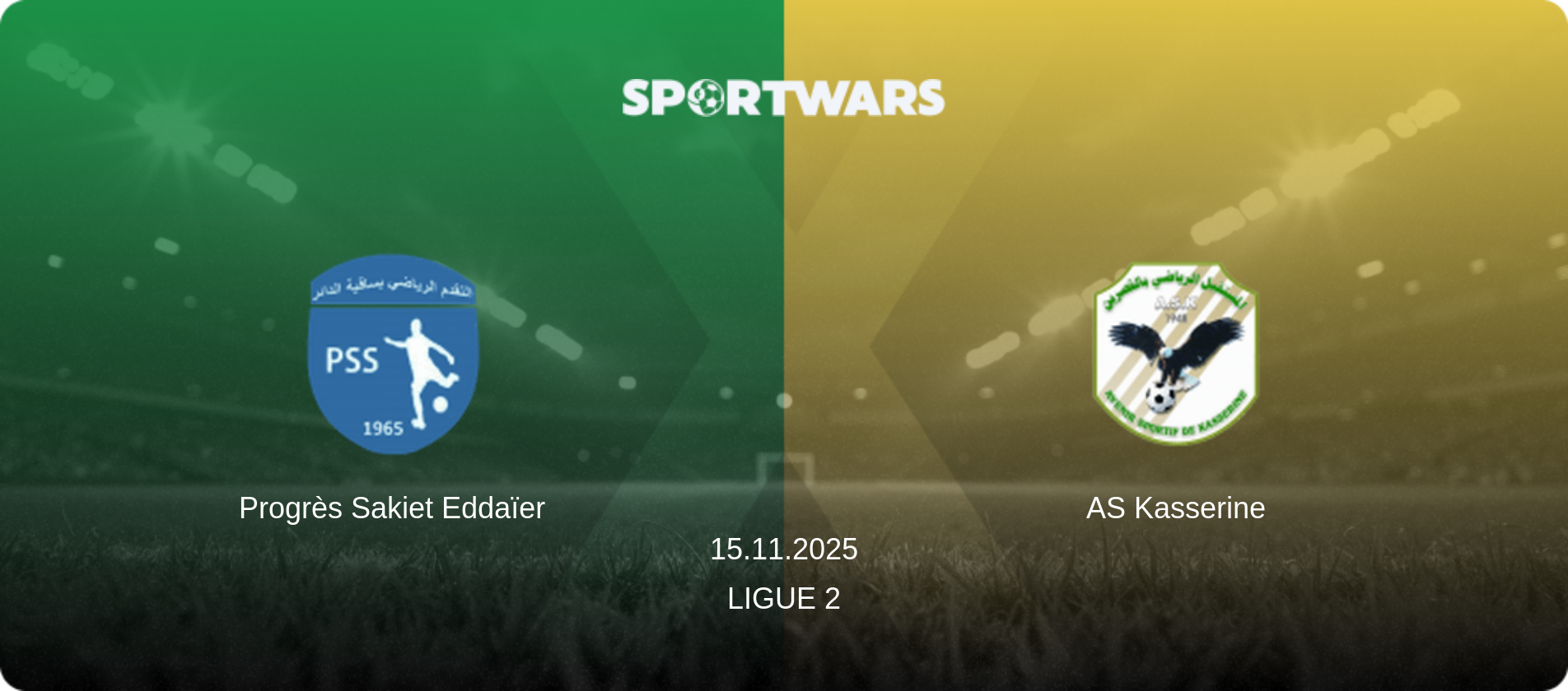 Progrès Sakiet Eddaïer — AS Kasserine, 15.11.2025 — Ligue 2 (match preview)