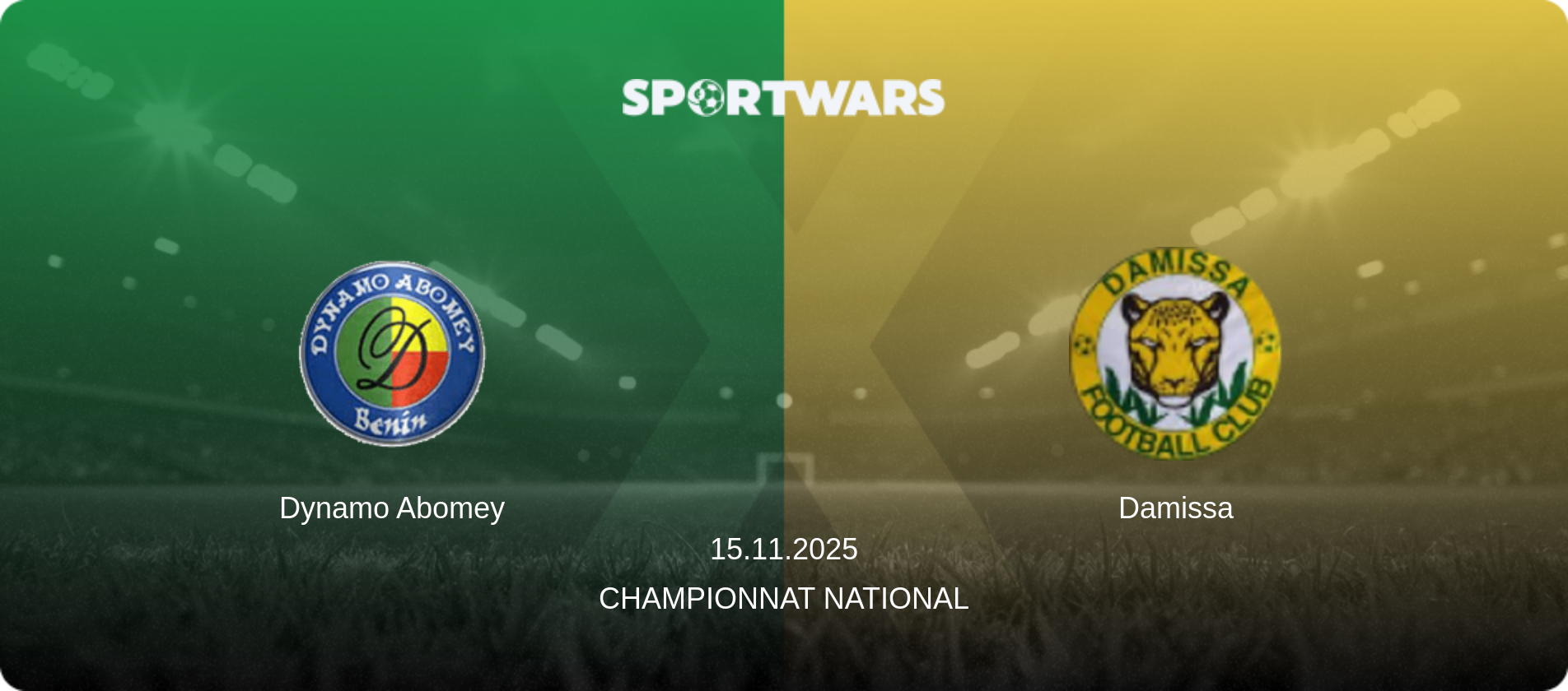Dynamo Abomey — Damissa, 15.11.2025 — Championnat National (match preview)