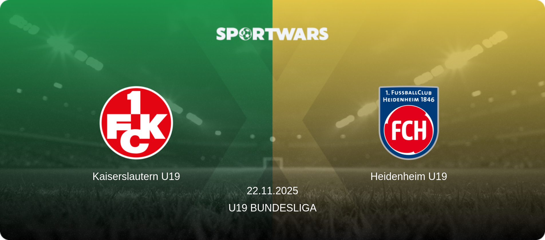 Kaiserslautern U19 — Heidenheim U19, 22.11.2025 — U19 Bundesliga (match preview)