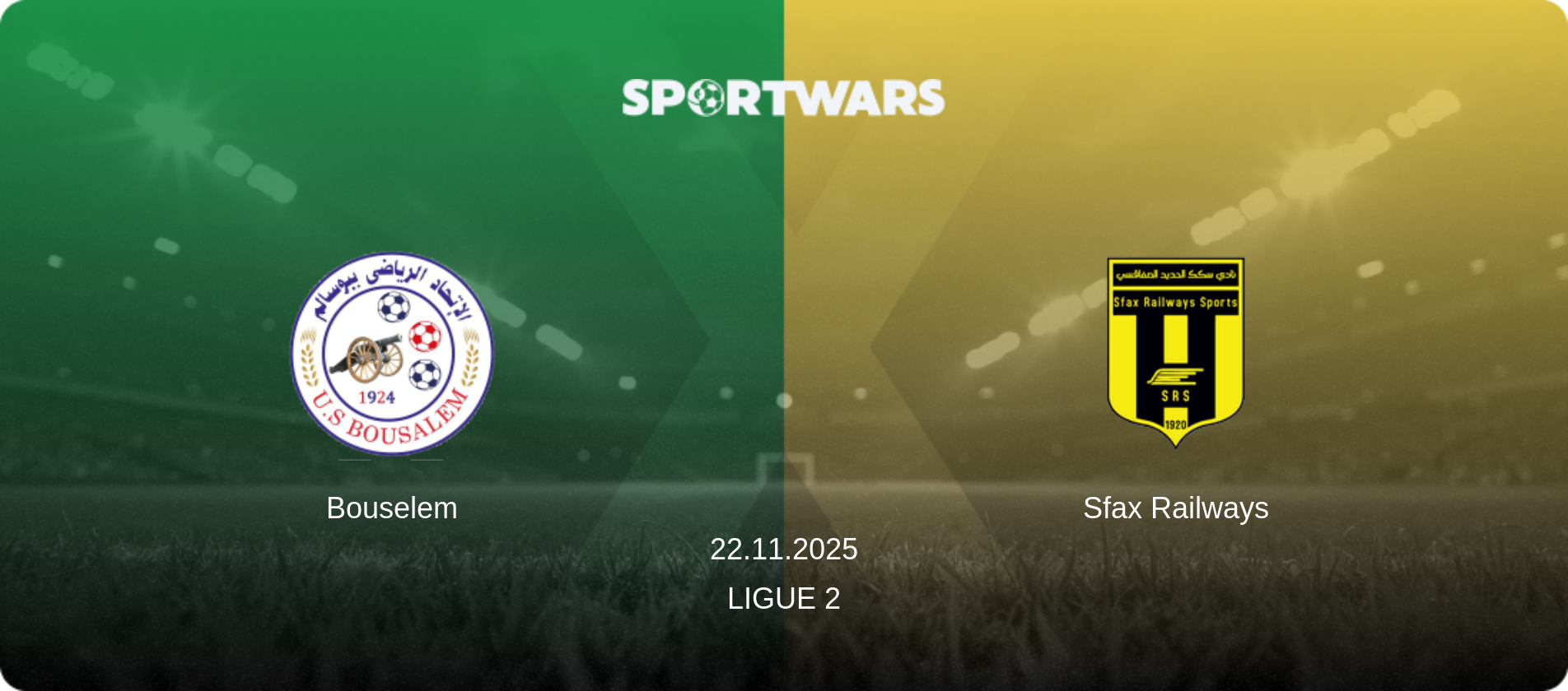 Bouselem — Sfax Railways, 22.11.2025 — Ligue 2 (match preview)