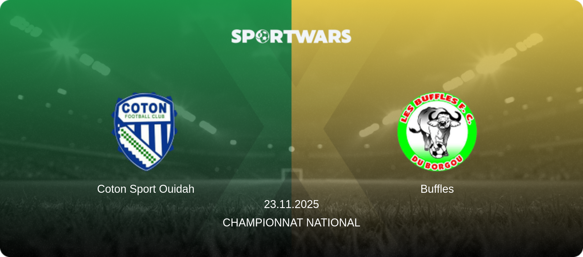 Coton Sport Ouidah — Buffles, 23.11.2025 — Championnat National (match preview)