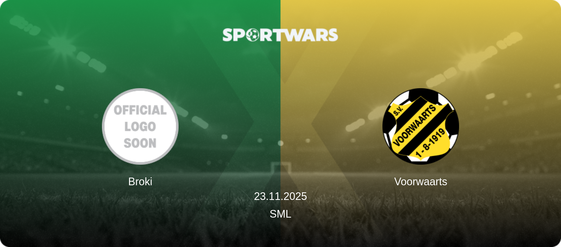 Broki — Voorwaarts, 23.11.2025 — SML (match preview)