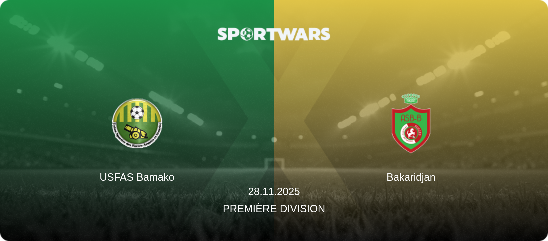 USFAS Bamako — Bakaridjan, 28.11.2025 — Première Division (match preview)