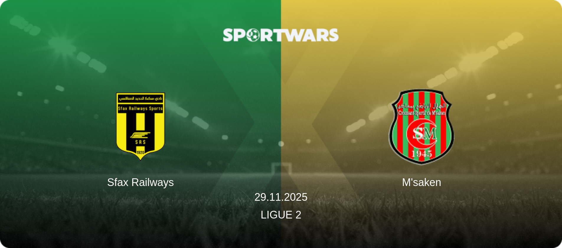 Sfax Railways — M'saken, 29.11.2025 — Ligue 2 (match preview)