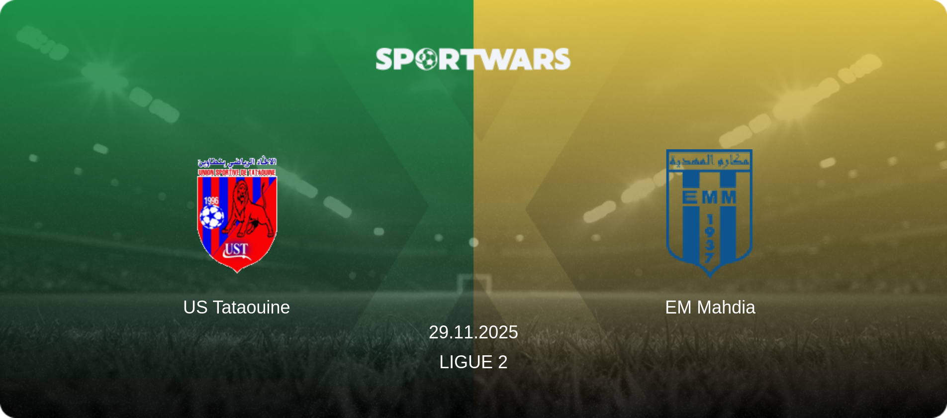 US Tataouine — EM Mahdia, 29.11.2025 — Ligue 2 (match preview)