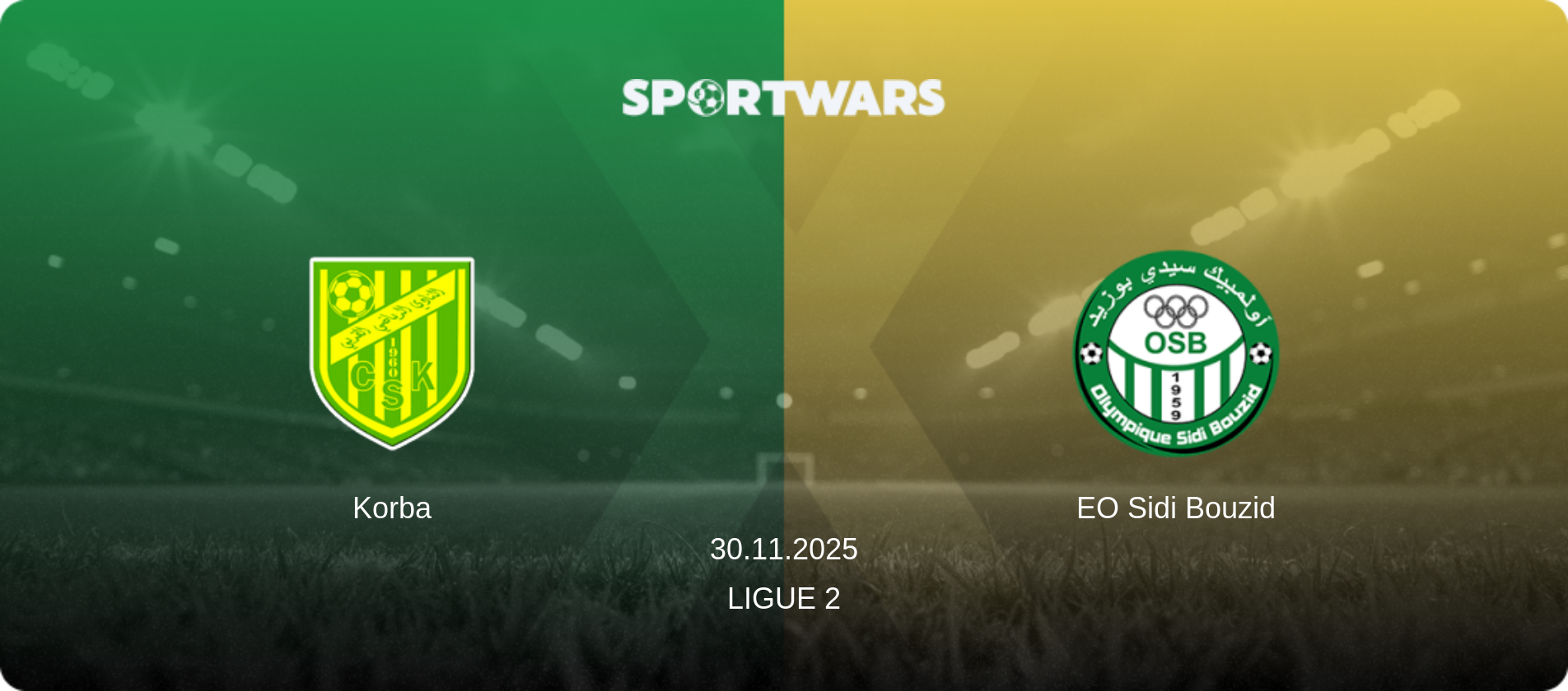 Korba — EO Sidi Bouzid, 30.11.2025 — Ligue 2 (match preview)