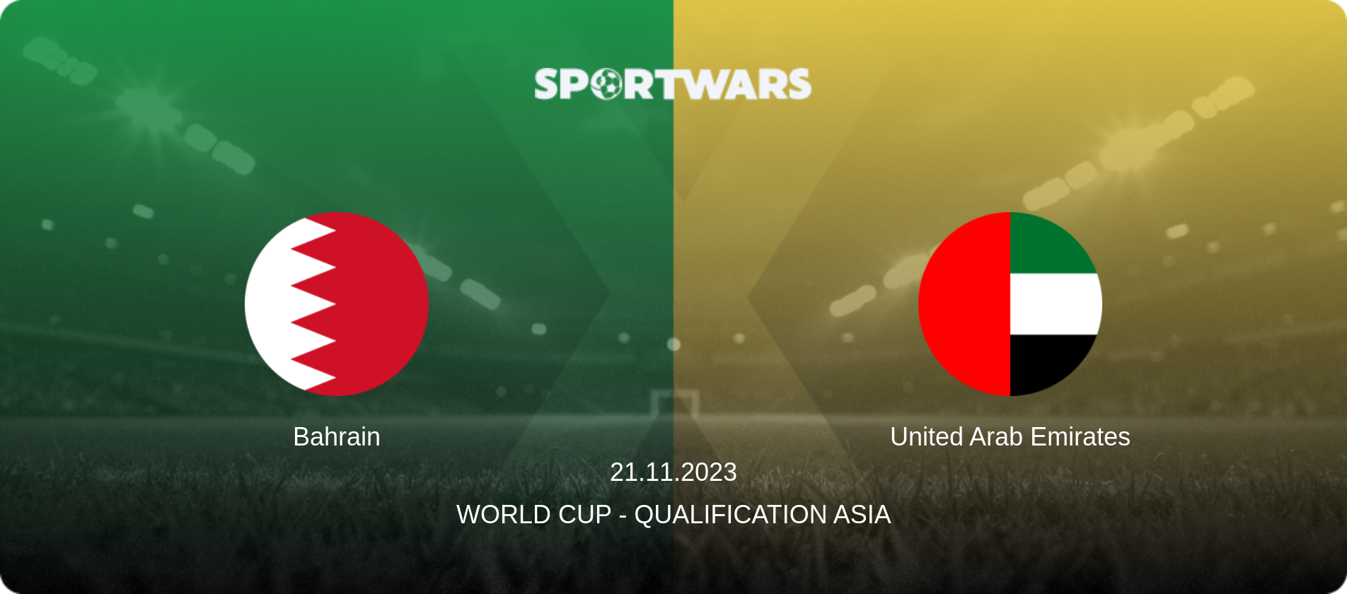 Bahrain — United Arab Emirates, 21.11.2023 — World Cup - Qualification Asia (match preview)