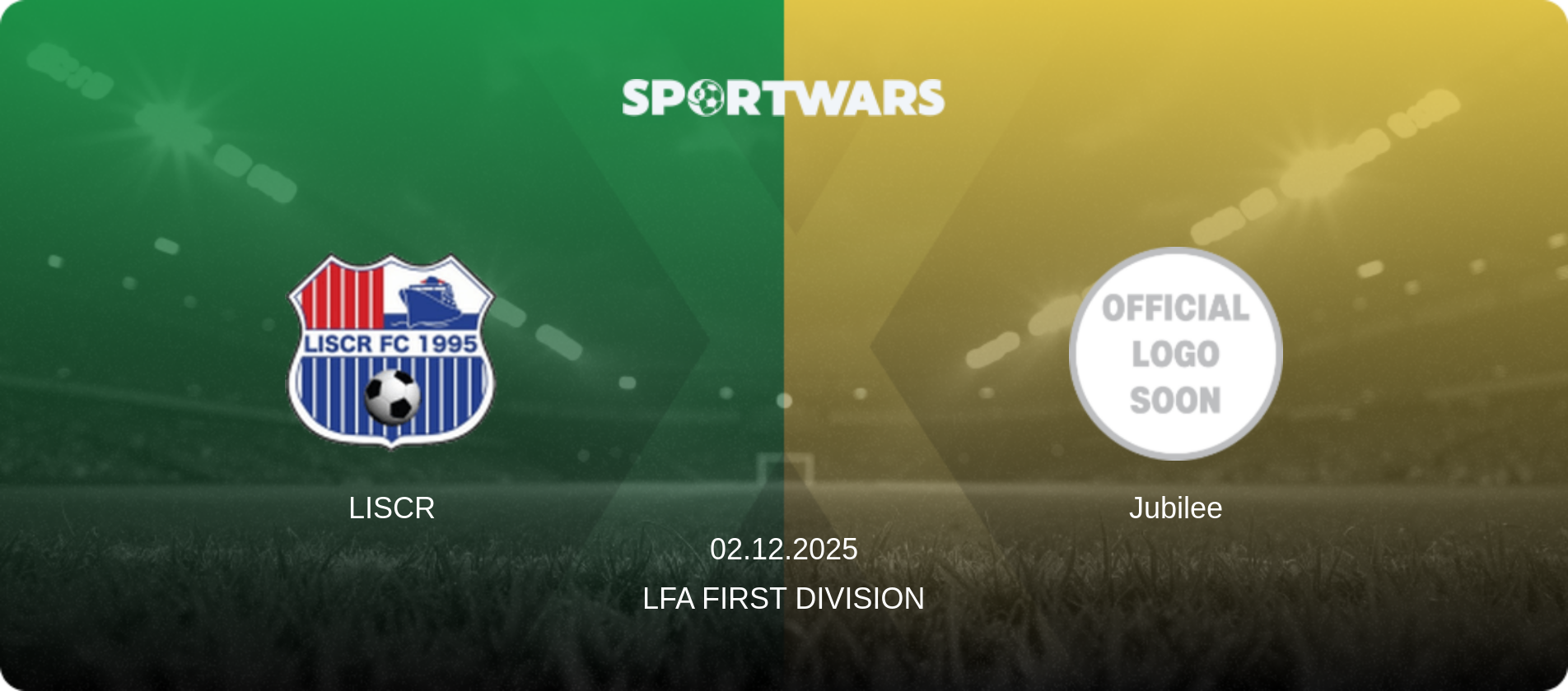 LISCR — Jubilee, 02.12.2025 — LFA First Division (match preview)