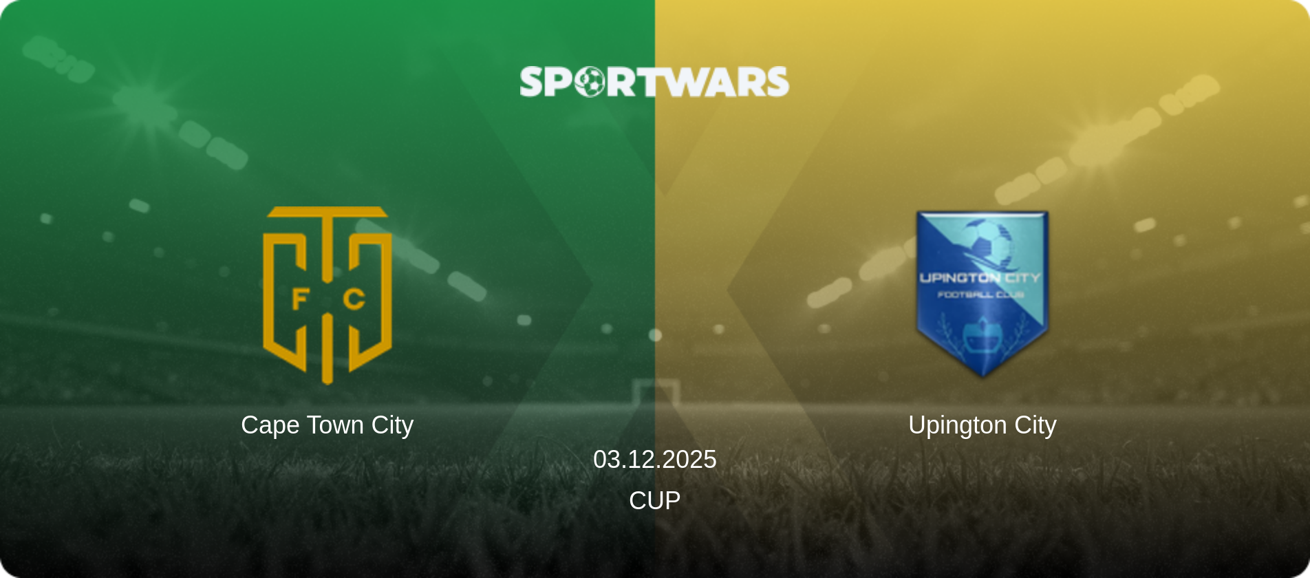 Cape Town City — Upington City, 03.12.2025 — Cup (match preview)