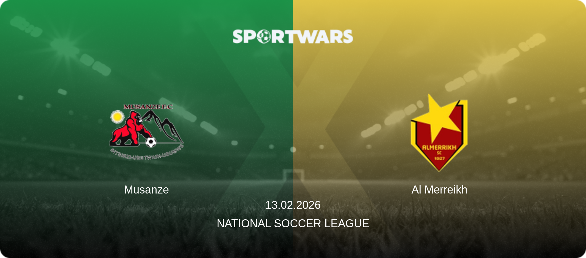 Musanze — Al Merreikh, 13.02.2026 — National Soccer League (match preview)