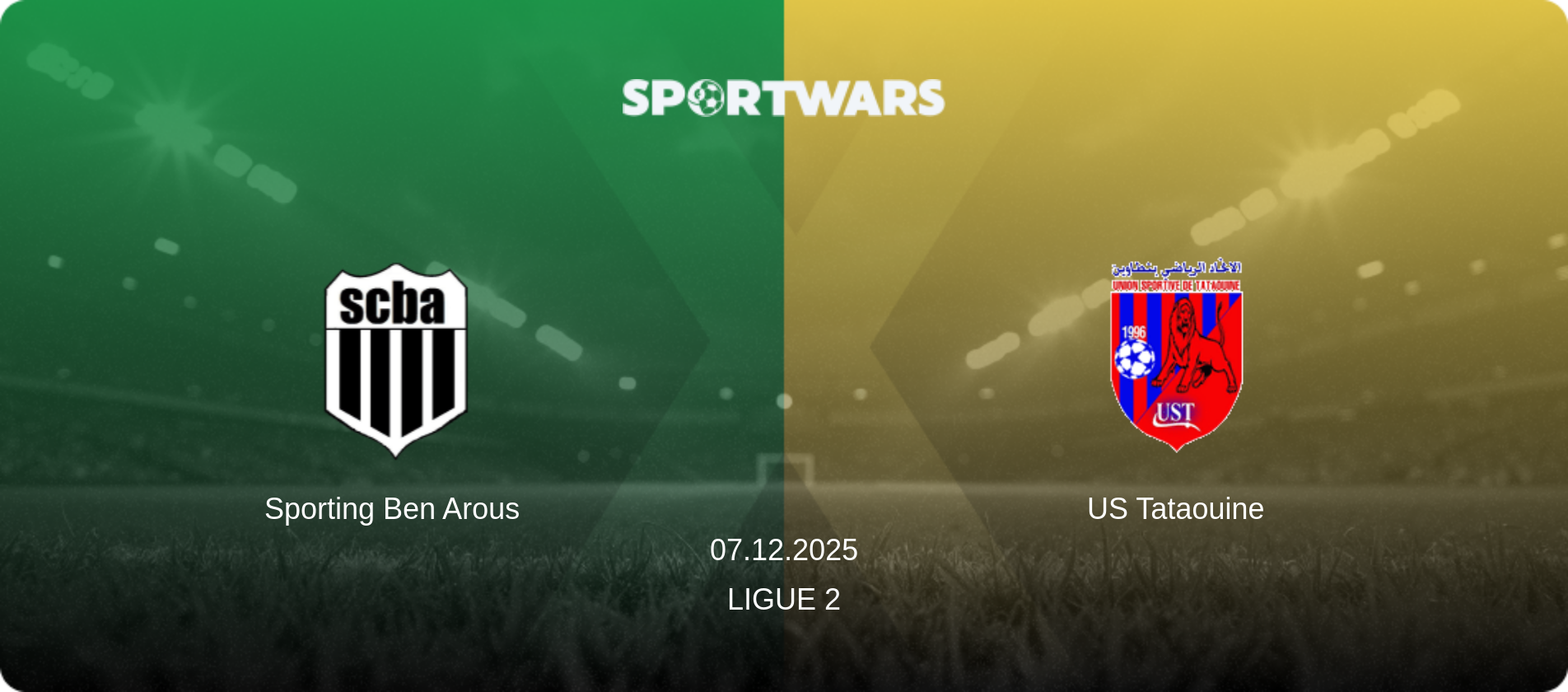 Sporting Ben Arous — US Tataouine, 07.12.2025 — Ligue 2 (match preview)