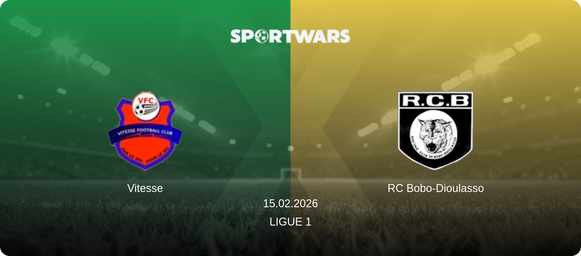 Vitesse — RC Bobo-Dioulasso, 15.02.2026 — Ligue 1 (match preview)