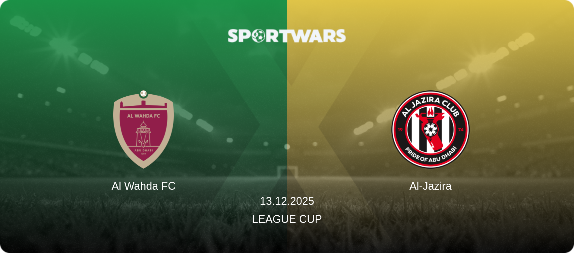 Al Wahda FC — Al-Jazira, 13.12.2025 — League Cup (match preview)