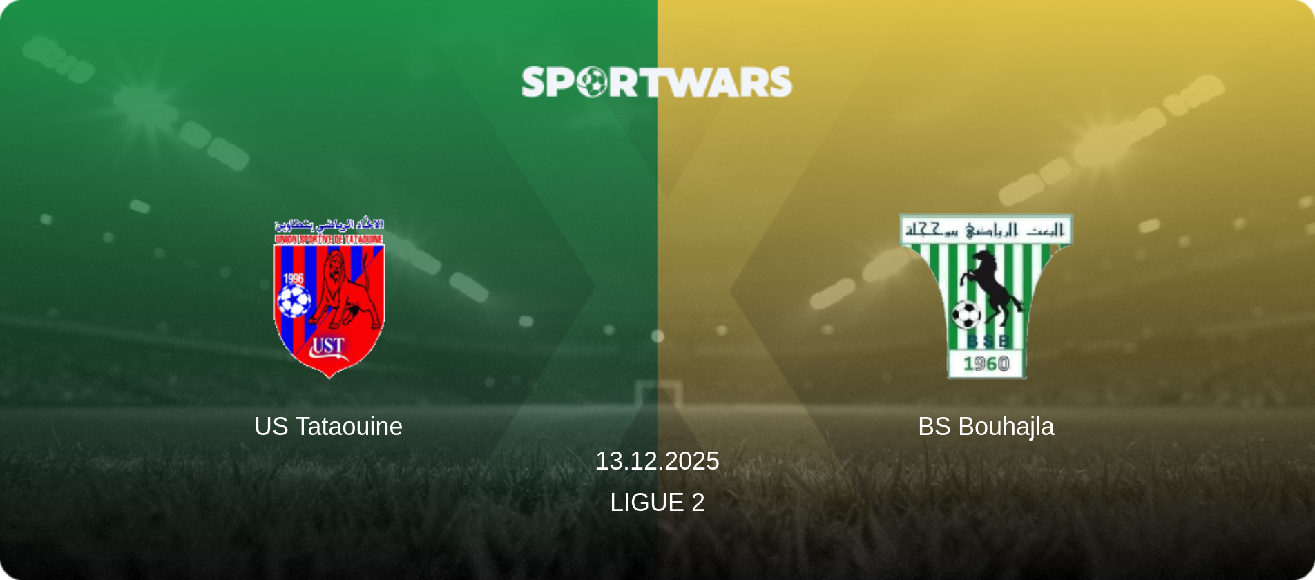 US Tataouine — BS Bouhajla, 13.12.2025 — Ligue 2 (match preview)