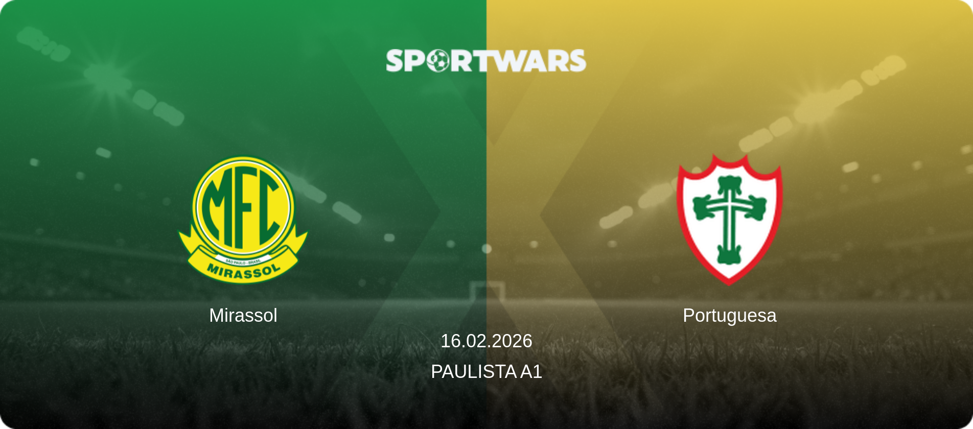 Mirassol — Portuguesa, 16.02.2026 — Paulista A1 (match preview)