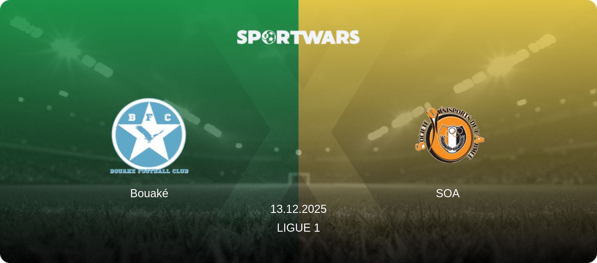 Bouaké — SOA, 13.12.2025 — Ligue 1 (match preview)