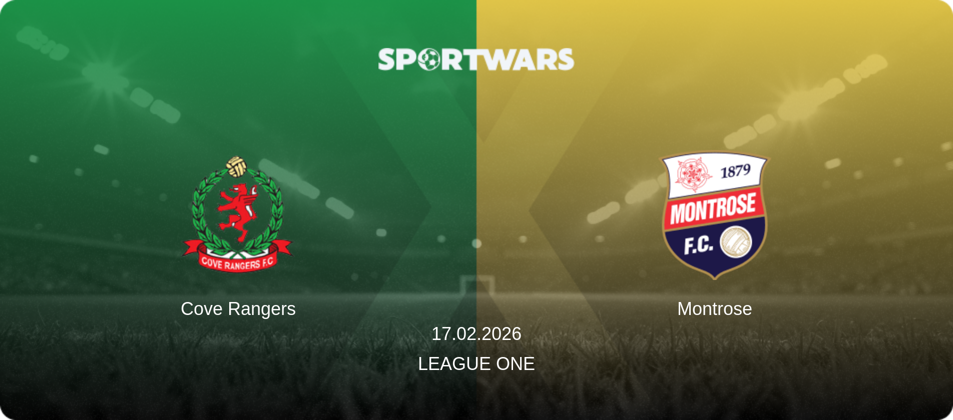 Cove Rangers — Montrose, 17.02.2026 — League One (match preview)