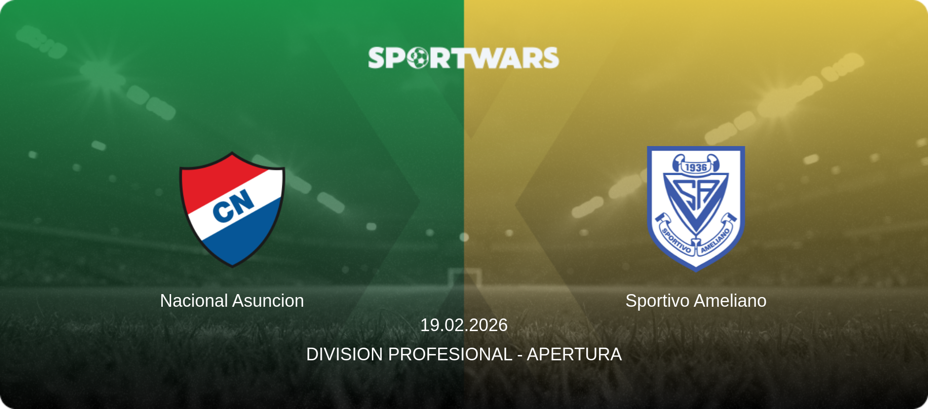 Nacional Asuncion — Sportivo Ameliano, 19.02.2026 — Division Profesional - Apertura (match preview)