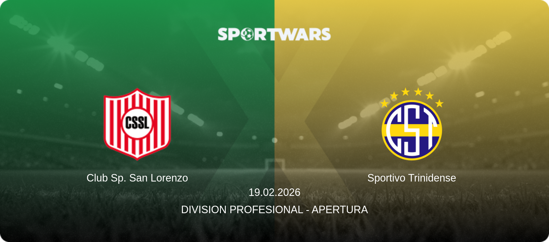 Club Sp. San Lorenzo — Sportivo Trinidense, 19.02.2026 — Division Profesional - Apertura (match preview)