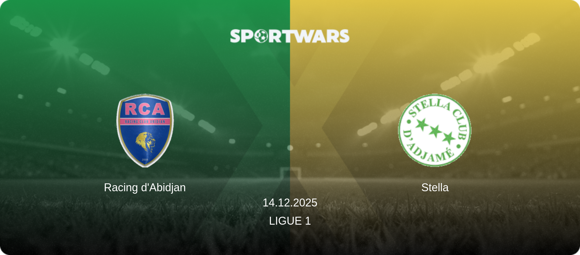 Racing d'Abidjan — Stella, 14.12.2025 — Ligue 1 (match preview)