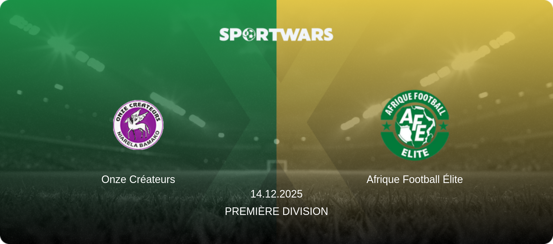 Onze Créateurs — Afrique Football Élite, 14.12.2025 — Première Division (match preview)