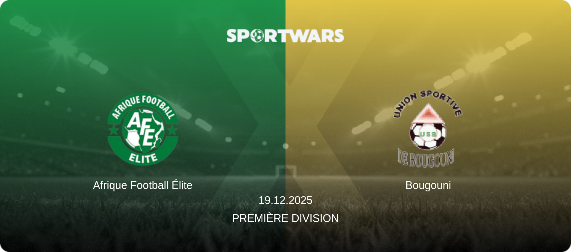 Afrique Football Élite — Bougouni, 19.12.2025 — Première Division (match preview)