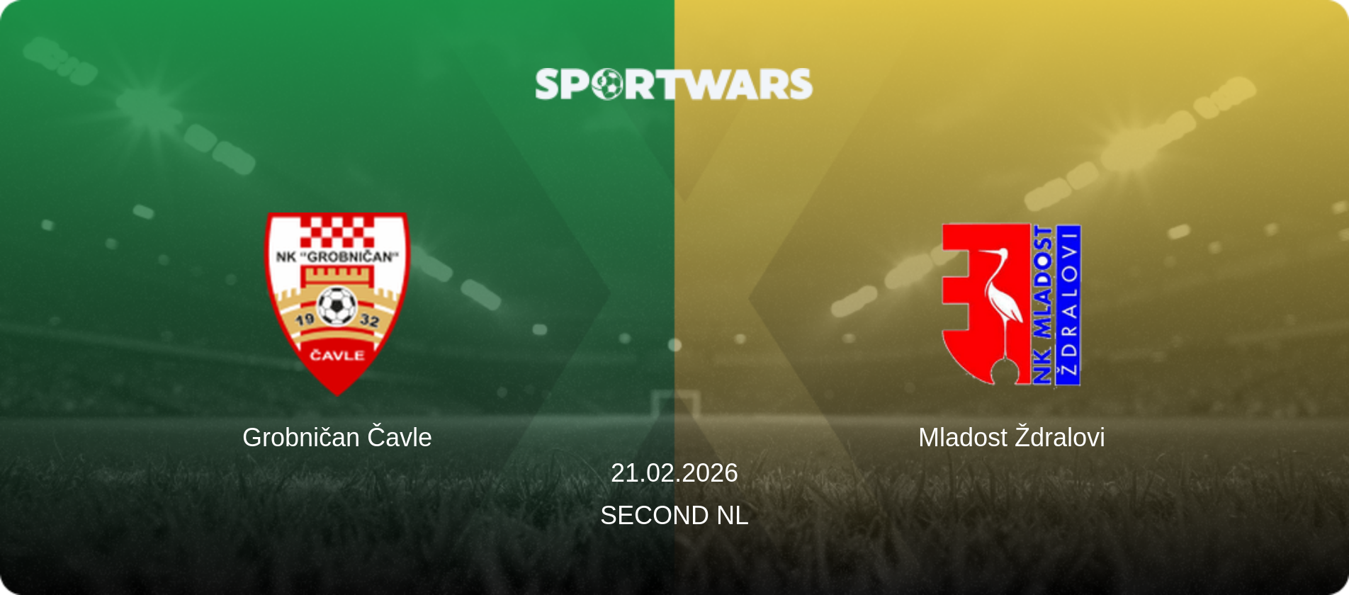 Grobničan Čavle — Mladost Ždralovi, 21.02.2026 — Second NL (match preview)