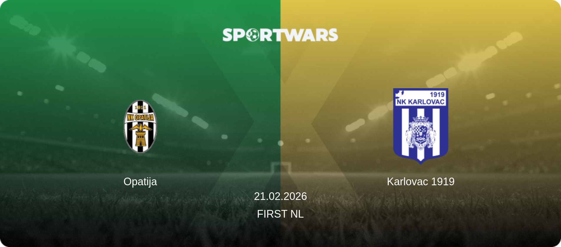 Opatija — Karlovac 1919, 21.02.2026 — First NL (match preview)