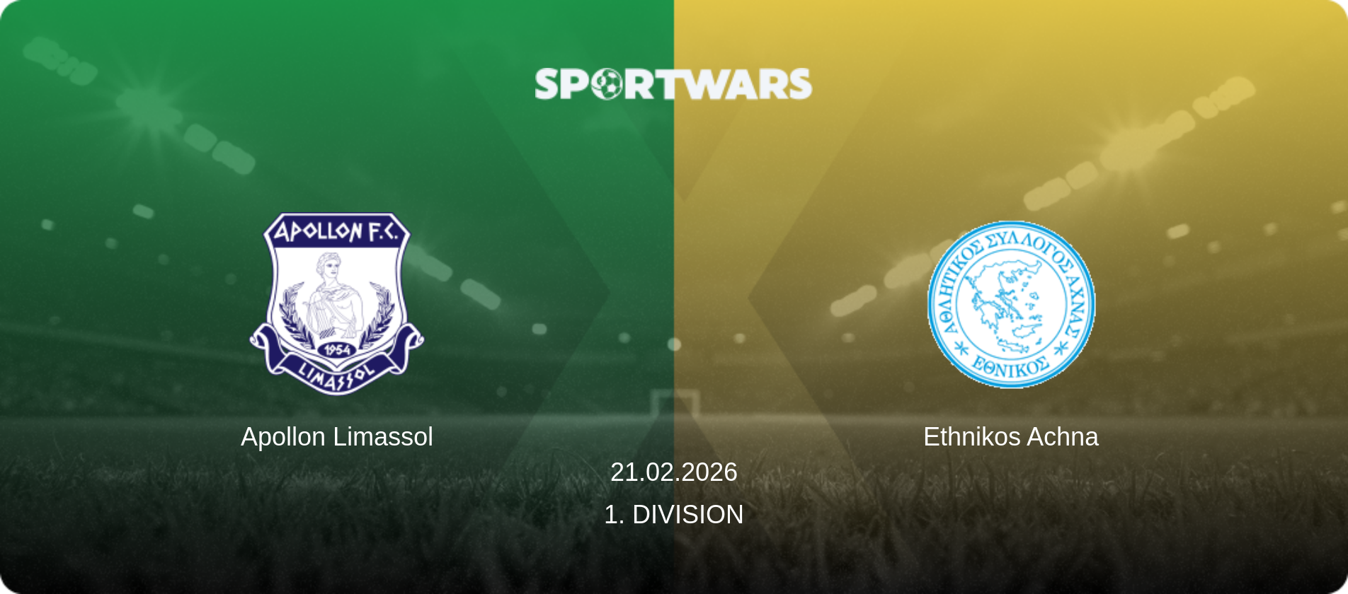 Apollon Limassol — Ethnikos Achna, 21.02.2026 — 1. Division (match preview)