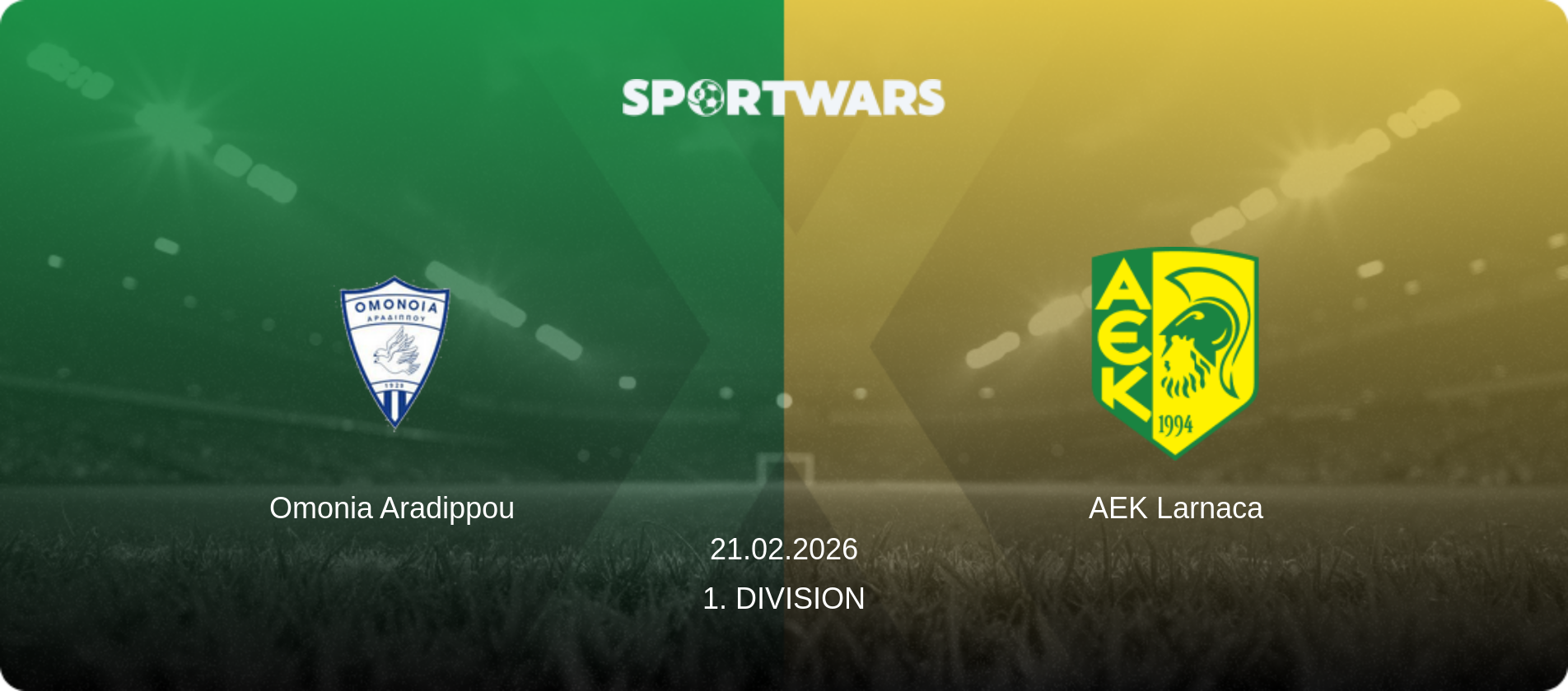 Omonia Aradippou — AEK Larnaca, 21.02.2026 — 1. Division (match preview)