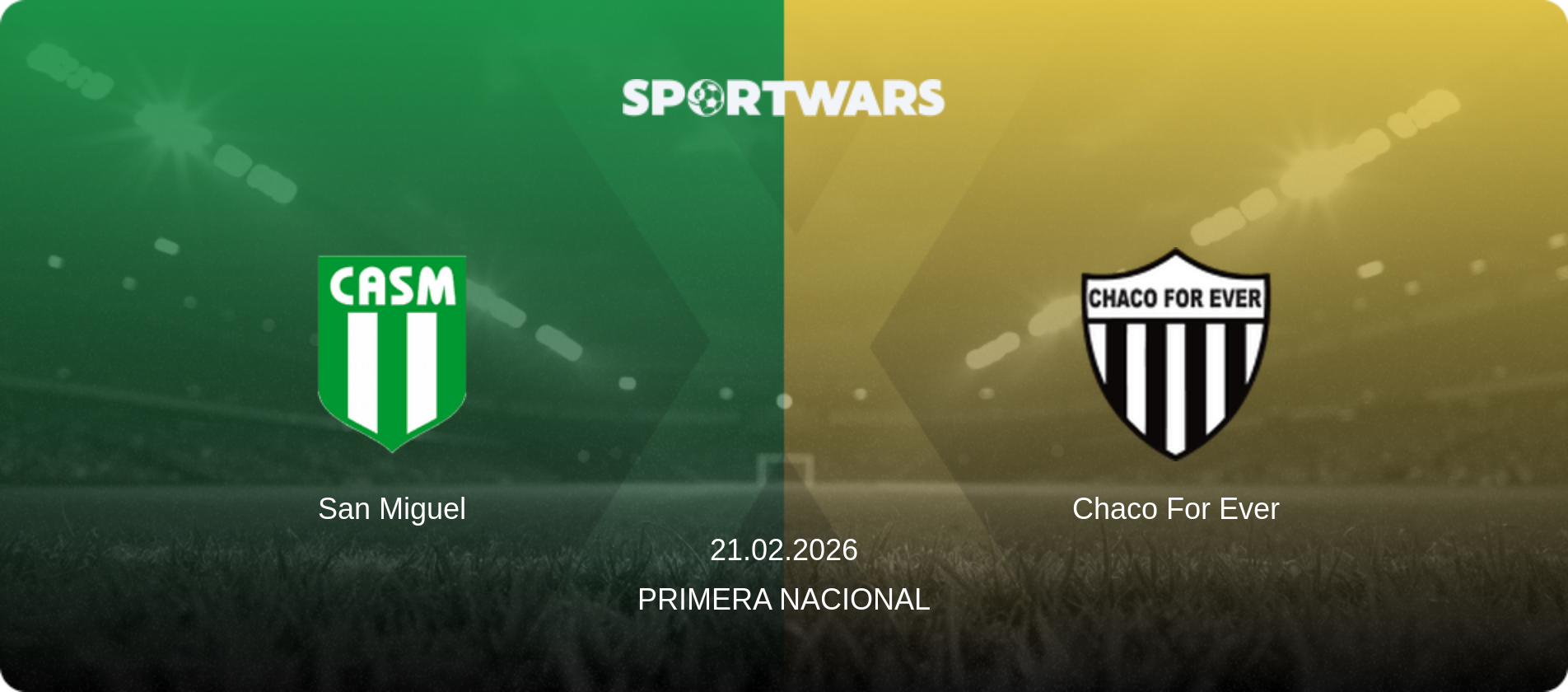 San Miguel — Chaco For Ever, 21.02.2026 — Primera Nacional (match preview)
