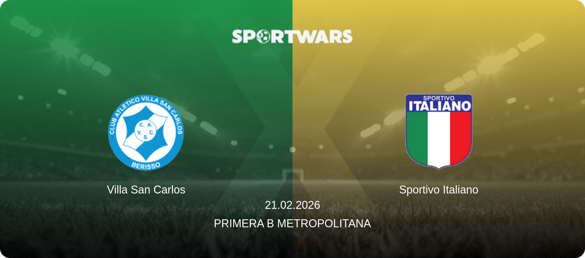 Villa San Carlos — Sportivo Italiano, 21.02.2026 — Primera B Metropolitana (match preview)