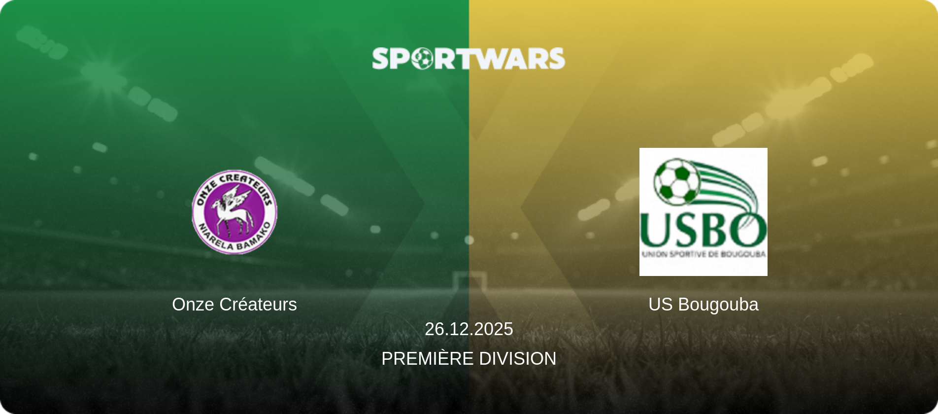 Onze Créateurs — US Bougouba, 26.12.2025 — Première Division (match preview)