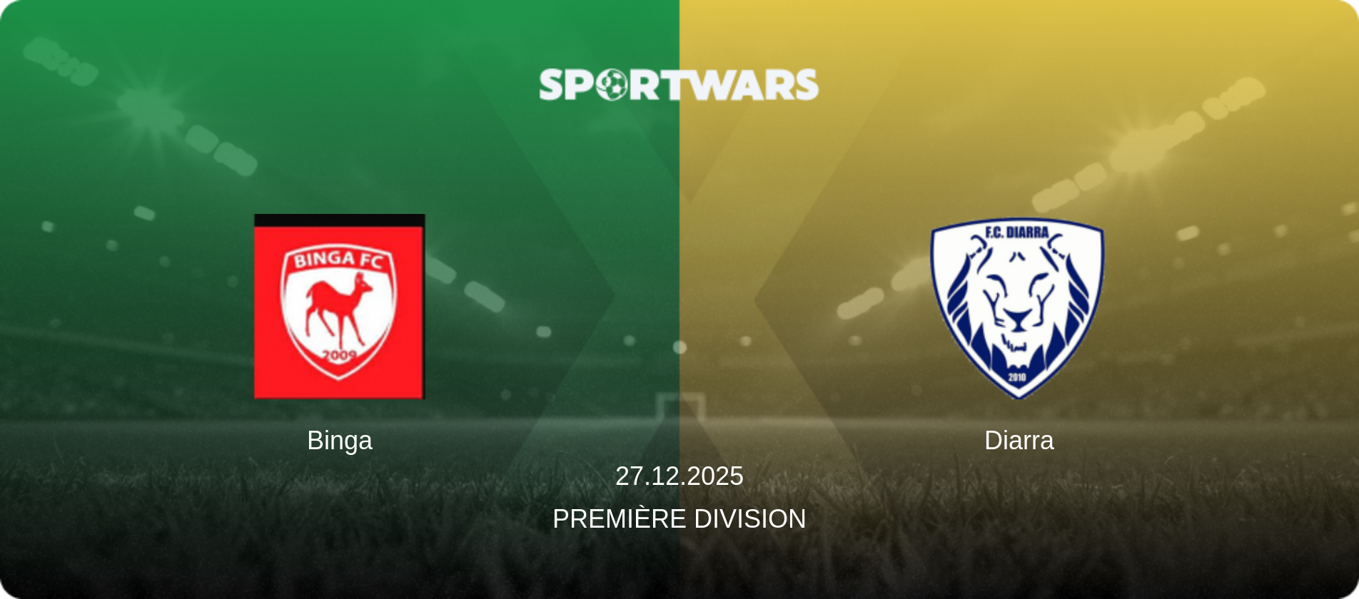 Binga — Diarra, 27.12.2025 — Première Division (match preview)