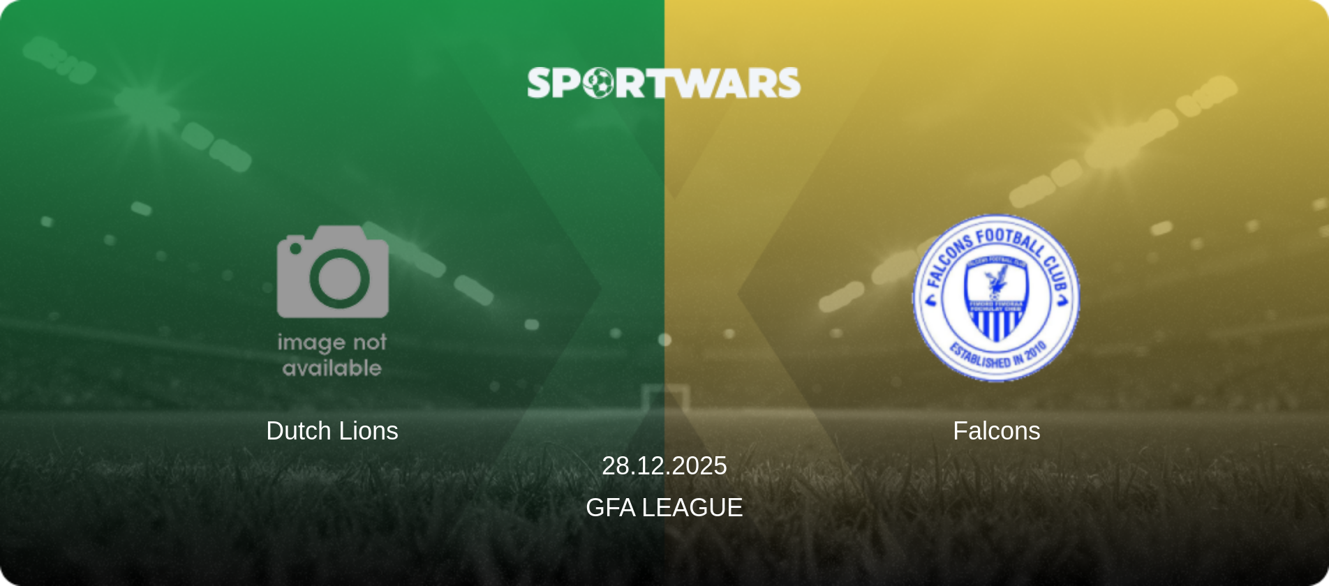 Dutch Lions — Falcons, 28.12.2025 — GFA League (match preview)