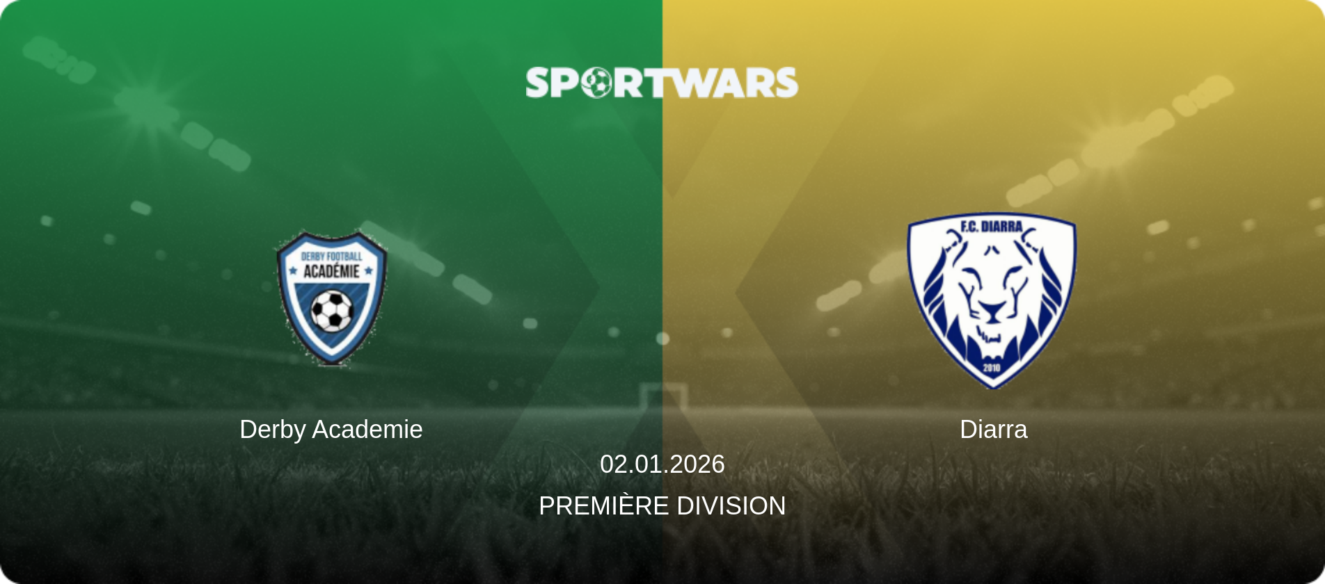 Derby Academie — Diarra, 02.01.2026 — Première Division (match preview)